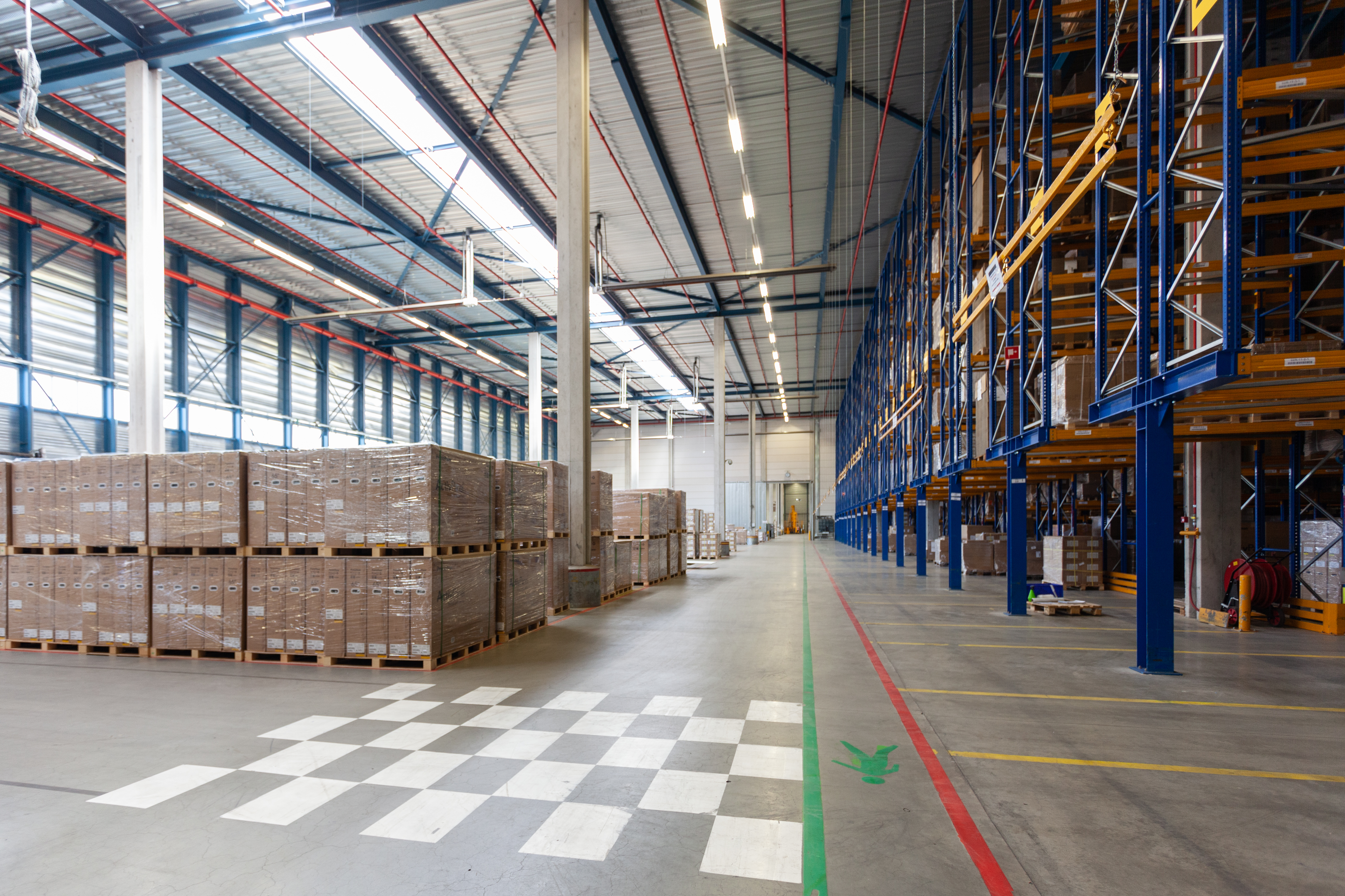 Modern warehouse with robotic equipment